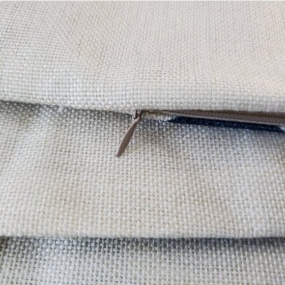 New Canvas Blue and Beige Pattern Pillow Covers pk of 4 ( 17×17") - Picture 6 of 10